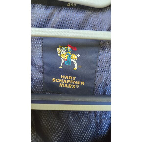 HART SCHAFFNER MARX Men's navy blue Hartsdale All Weather Raincoat size 48R - Picture 9 of 12